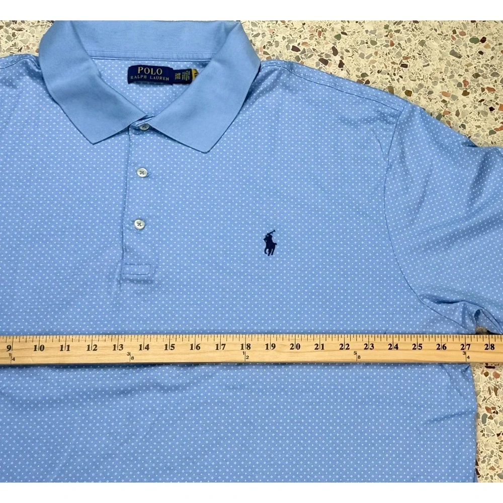 Polo Ralph Lauren Men's Button Up Polka Dot Pattern Polo Shirt Size 3XB